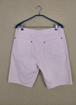 Белые джинсовые шорты бермуды мужские шорты чинос коттон