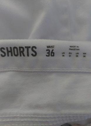 Белые джинсовые шорты бермуды мужские шорты чинос коттон