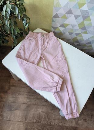 160 стильные пудровые джинсы на резинке