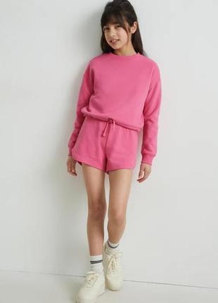 Спортивные шорты, рост 128, цвет: розовый1 фото