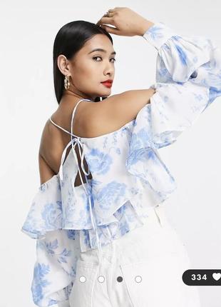 Блуза asos с открытыми плечами на завязках