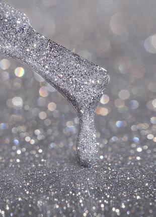 Світловідбивний гель лак kodi diamond sky №10 сріблястий, 7 мл