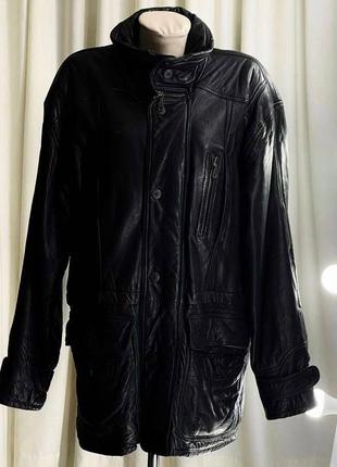 Шикарная мужская кожаная куртка8 фото