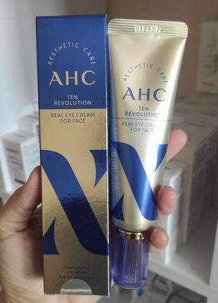 Антивозрастной крем для век и лица ahc ten revolution real eye cream for face 50ml