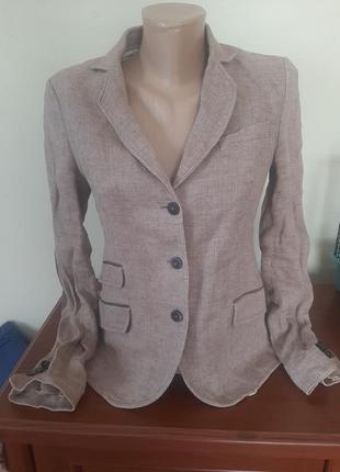 Льняной пиджак massimo dutti