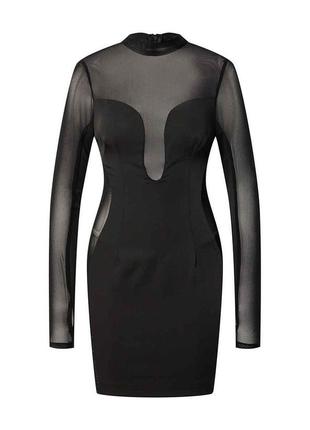 Сукня плаття сітка чорна сукня сітка misspap2 фото