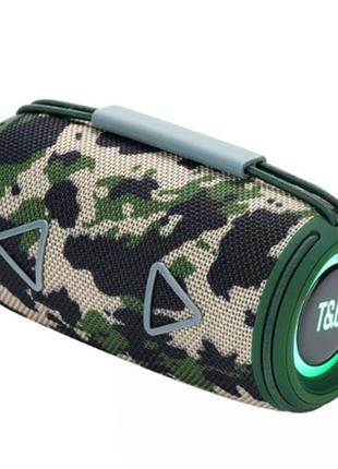 Bluetooth-колонка tg657 с rgb подсветкой 1500 mah. цвет: камуфляж