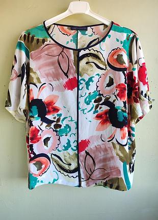 Оригинальная яркая блуза топ футболка от бренда marks &amp; spencer (бангладеш) оверсайз