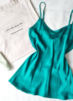 Топ на тонких бретелях з атласної віскози intimissimi