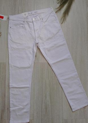 Джинсы мужские белые зауженные р. 38/32 slim