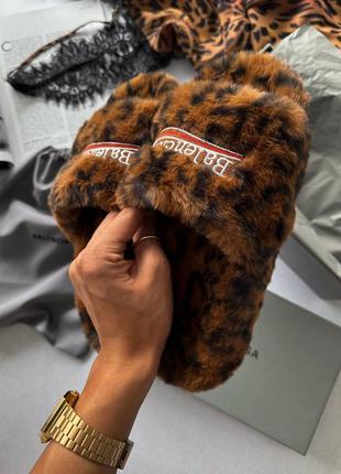 Очень крутые люксовые шлепки blcg slippers leopard
