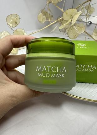 Маска матча для інтенсивного очищення обличчя laikou matcha mud mask