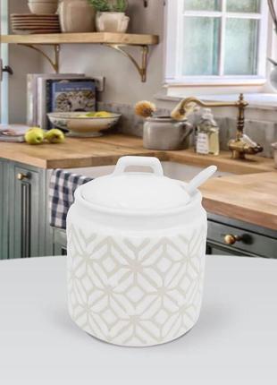 Сахарница с ложкой maestro mr-20033-092 фото