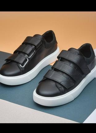 Мужские кроссовки / кеды edge на липучках из натуральной кожи, крутые молодежные пижаные кеды кроссовки на липучках