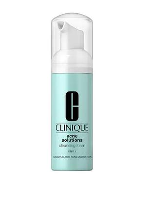 Clinique acne solutions™ cleansing foam очищающая пенка для кожи , склонной к акне , 50 мл