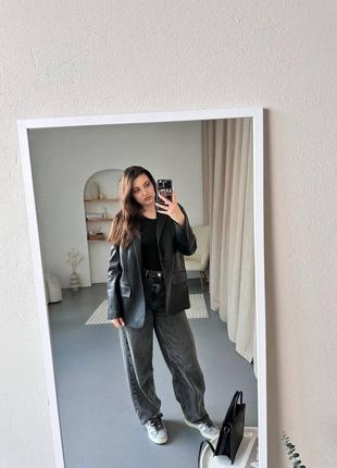 Блейзер кожаный зара zara s