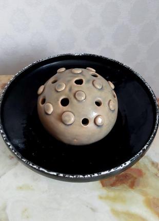 Ваза майолика керамическая винтажная