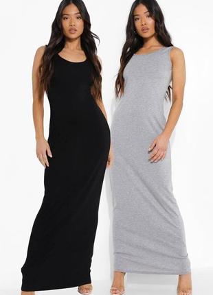 Нежное платье пурпурового цвета maxi boohoo scoop front, made in uk, молниеносная отправка 🚀⚡