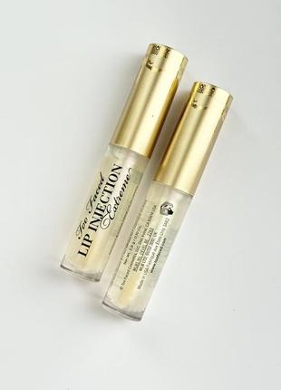 Блеск для губ с эффектом увеличения too faced lip injection extreme lip plumper, оттенок original clear, 2.8g