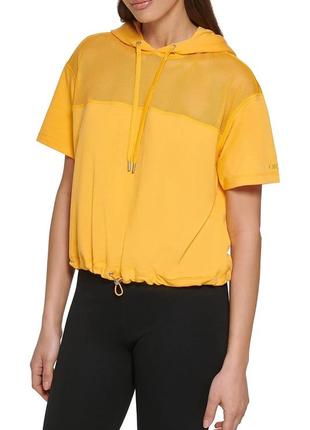 Женское укороченное худи dkny с коротким рукавом