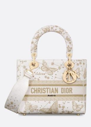 Сумка текстиль с вышивкой в стиле dior lady диор