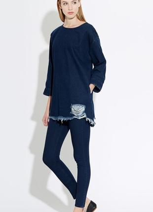 Стильное джинсовое платье туника waven