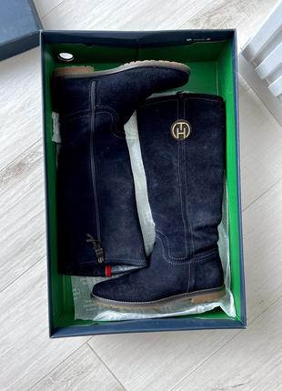 Замшеві сапоги tommy hilfiger