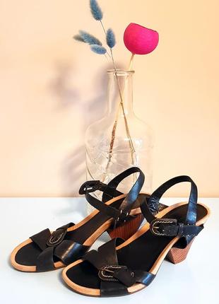 Женские летние кожаные босоножки clarks
