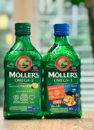 Рыбий жир omega 3 с фруктовым вкусом моллерс mollers 250ml