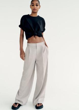 Штани брюки з защіпами zara палаццо3 фото