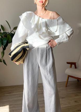 Штани брюки з защіпами zara палаццо7 фото