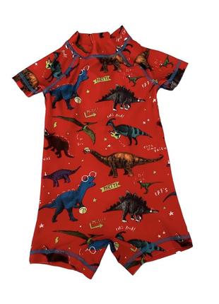 Купальник з дінозавріками  6-9 місяців заміри на фото