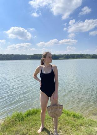 Купальник «beach vibe» цельный с открытой спинкой