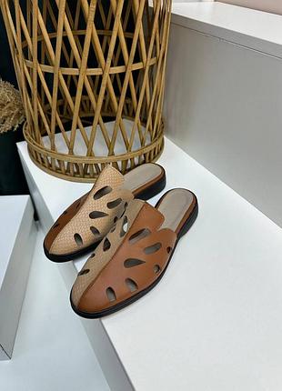 Кожаные оригинальные мюли сабо клоги