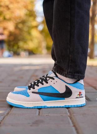 Nike sb dunk low x travis scott playstation blue