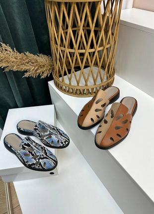 Кожаные оригинальные мюли сабо клоги