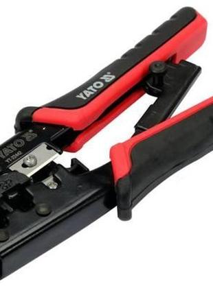 Клещи обжима зачистки кабелей rj45 rj11 8p 6p yato yt-22442