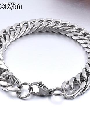 Браслет  из нержавеющей стали moorvan  8 мм  длинна 20 см2 фото