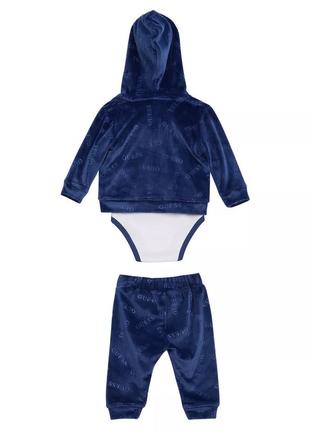 Детский набор guess unisex soft chenille logo 3 piece set4 фото