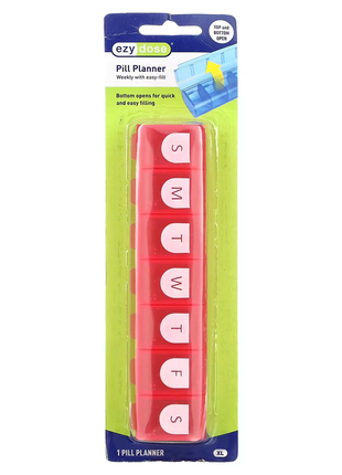 Ezy dose органайзер для таблеток із закругленою основою розмір xl червоного кольору 1 шт.