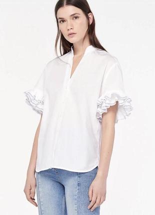 Блуза белая коттон sandro