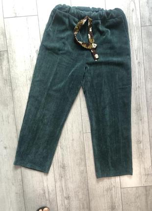 Широкие вельветовые брюки