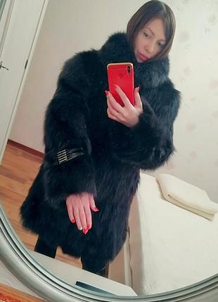 Шубка з хутра лисиці середньої довжини. ексклюзив. чудовий стан!