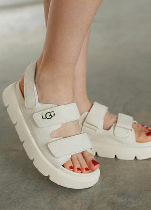 Сандалі жіночі ugg на платформі білі 589218