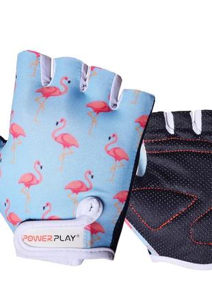 Велорукавички powerplay 001 flamingo, blue 2 xs