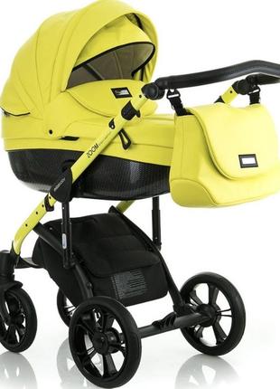 Коляска 2в1 mioobaby zoom black edition lime