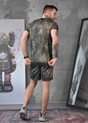 Костюм летний stone island x new balance khaki! комплект мужское лето! хит!3 фото
