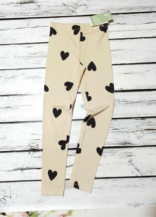 Стильные хлопковые лосины леггинсы h&m 7-8 p 128 cm