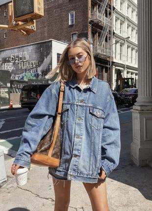 Крутая оверсайз джинсовая куртка джинсовка bershka испания