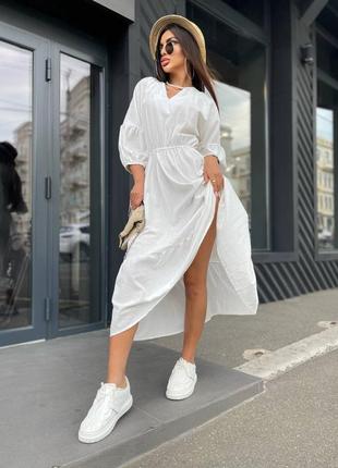 Платье миди из льна рукава клеш с поясом платье розовая зеленая белая с рюшками...